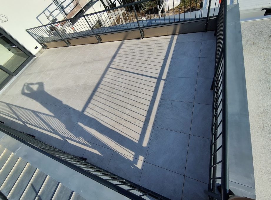 Terrasse keramische Platten - auf Alu UK - 1.OG
