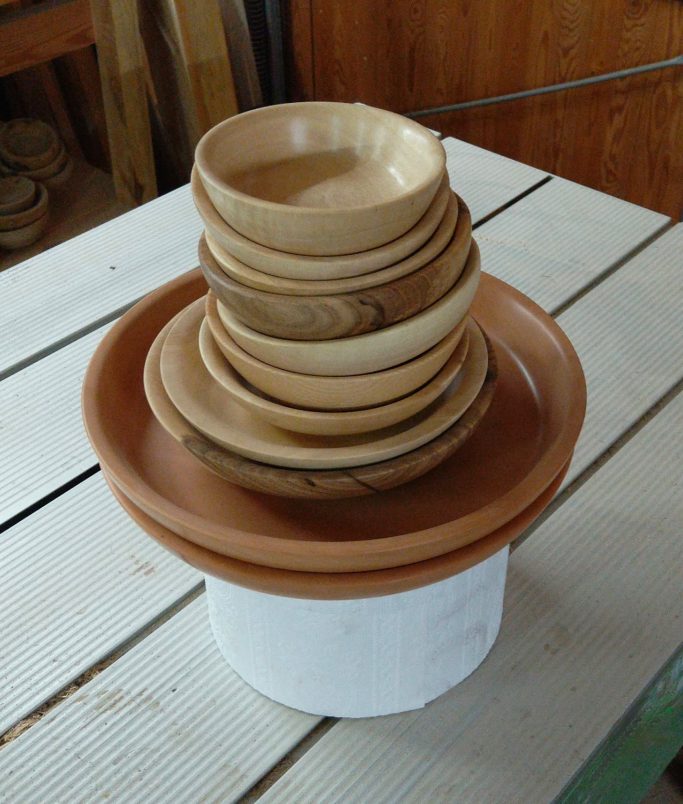 Schalen divers - Elsbeere - Ahorn - Nussbaum - Esche - geölt - gewachst