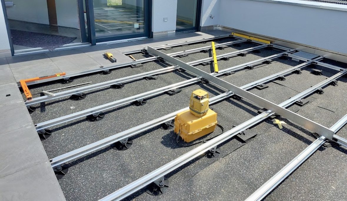 Terrasse keramische Platten - auf Alu UK - 1.OG