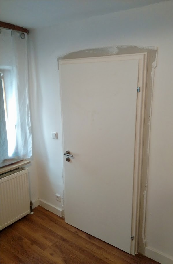 Innentür - Altbau verleistet - weiß lackiert